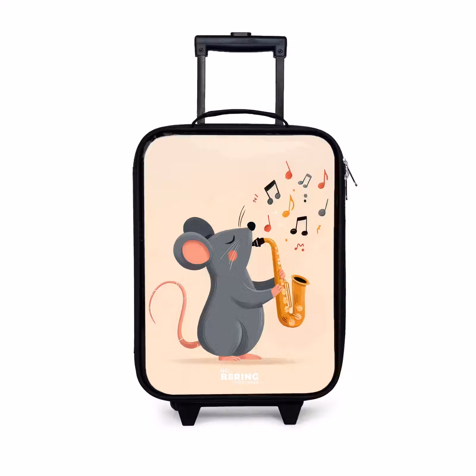 Kinderkoffers met naam - Muis - Saxofoon - Muziek — 1