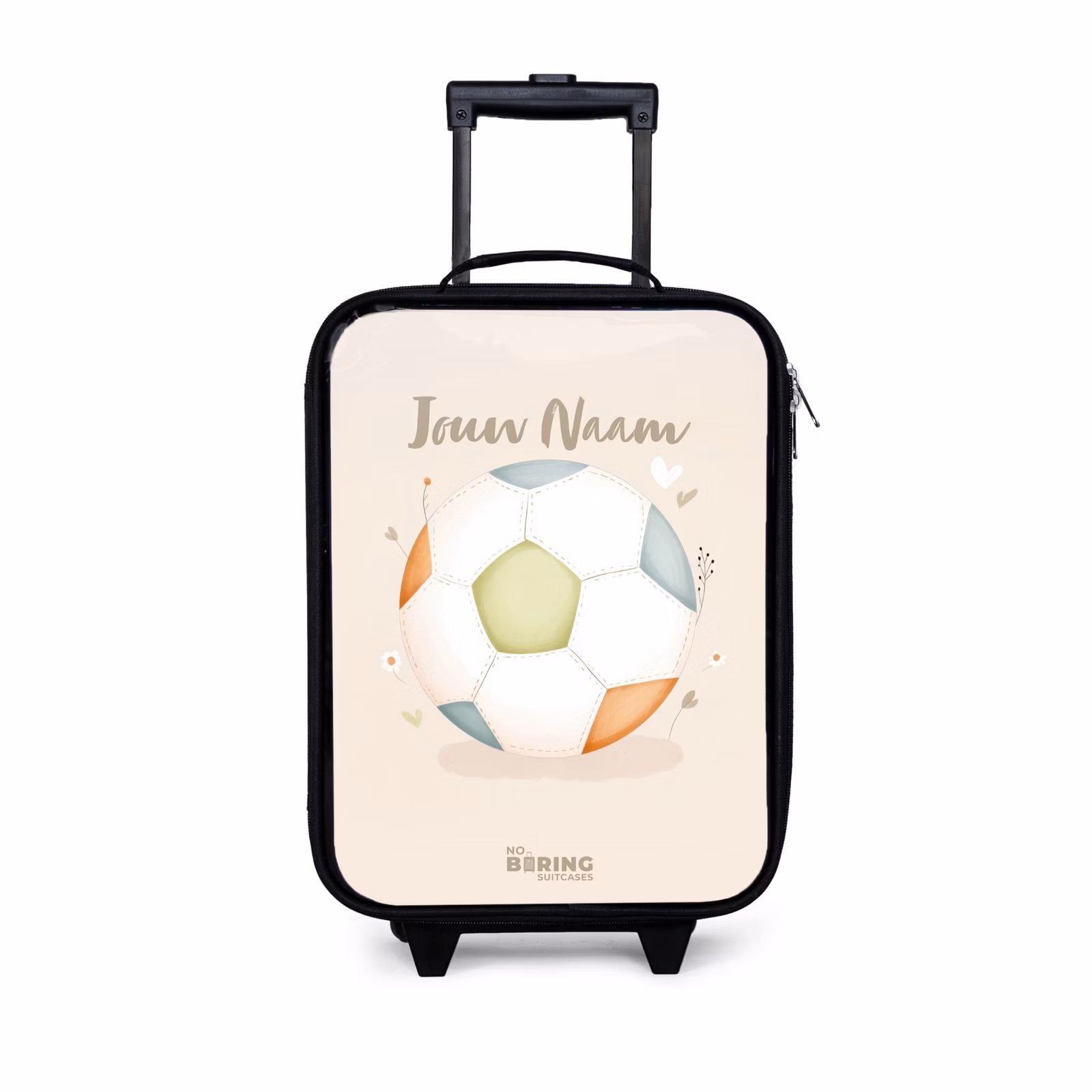 Kinderkoffer - Voetbal in beige pastel kleuren — 1