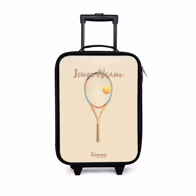 Kinderkoffer - Een tennisracket in beige tinten — 1