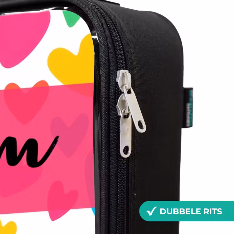 Kinderkoffers met naam - Hartjes - Kleurrijk - Patroon — 6