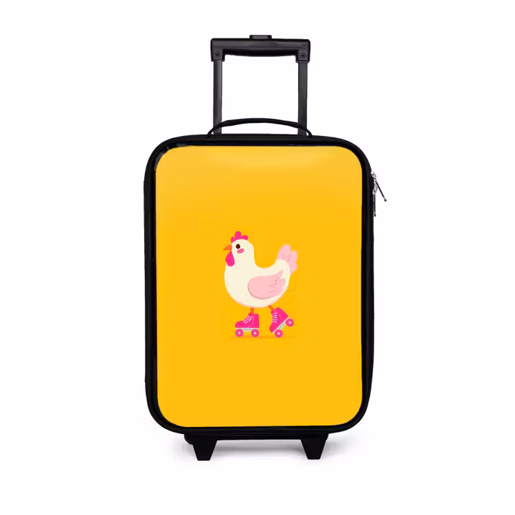 Kinderkoffer - Kip - Rolschaatsen - Geel — 1