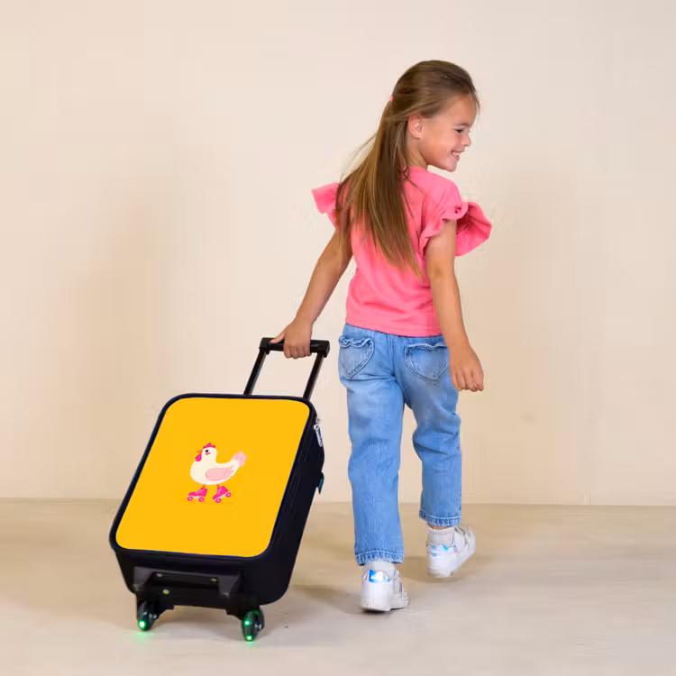 Kinderkoffer - Kip - Rolschaatsen - Geel — 2