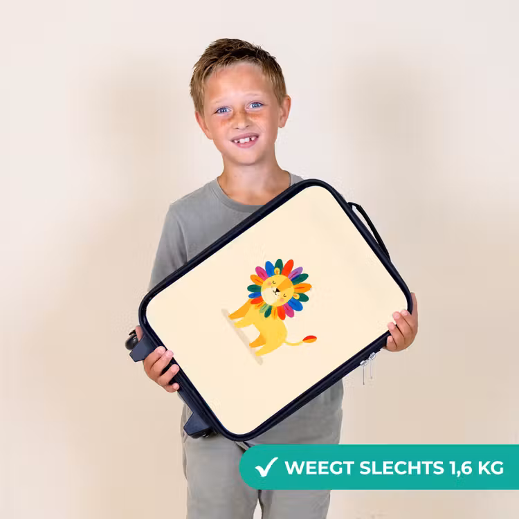 Kinderkoffer - Leeuw - Kleurrijke manen - Beige — 3