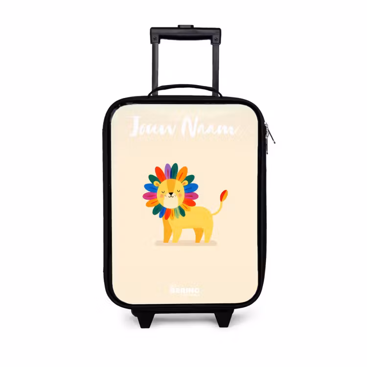 Kinderkoffers met naam - Leeuw - Manen - Kleurrijk — 1