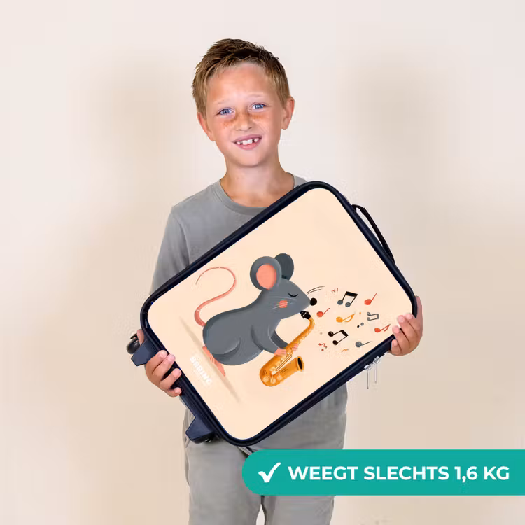 Kinderkoffers met naam - Muis - Saxofoon - Muziek — 3