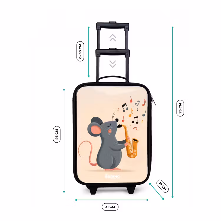Kinderkoffers met naam - Muis - Saxofoon - Muziek — 7