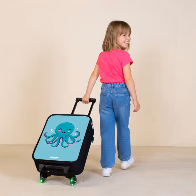 Kinderkoffers met naam - Octopus - Water - Blauw — 2