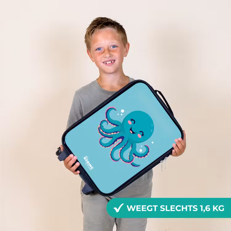 Kinderkoffers met naam - Octopus - Water - Blauw — 3