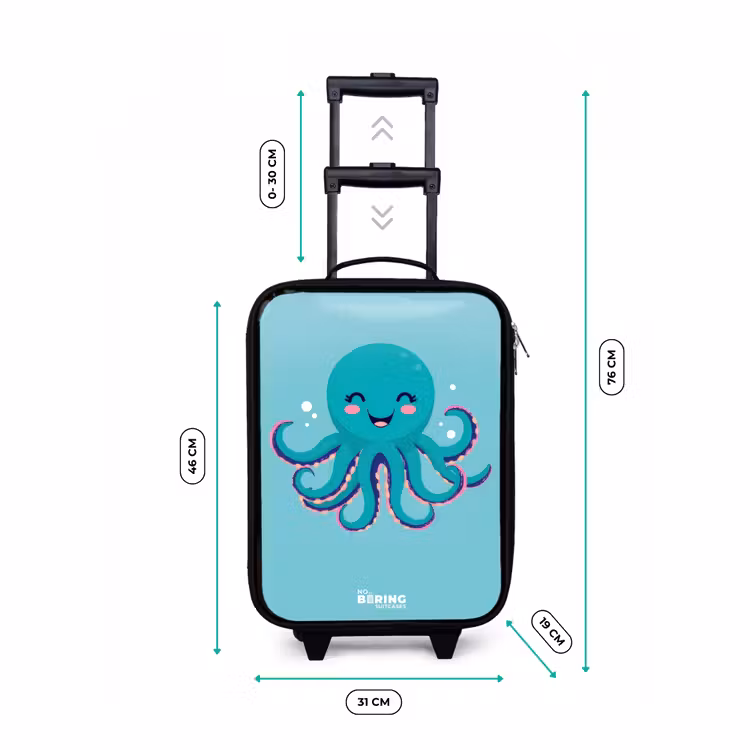 Kinderkoffers met naam - Octopus - Water - Blauw — 7