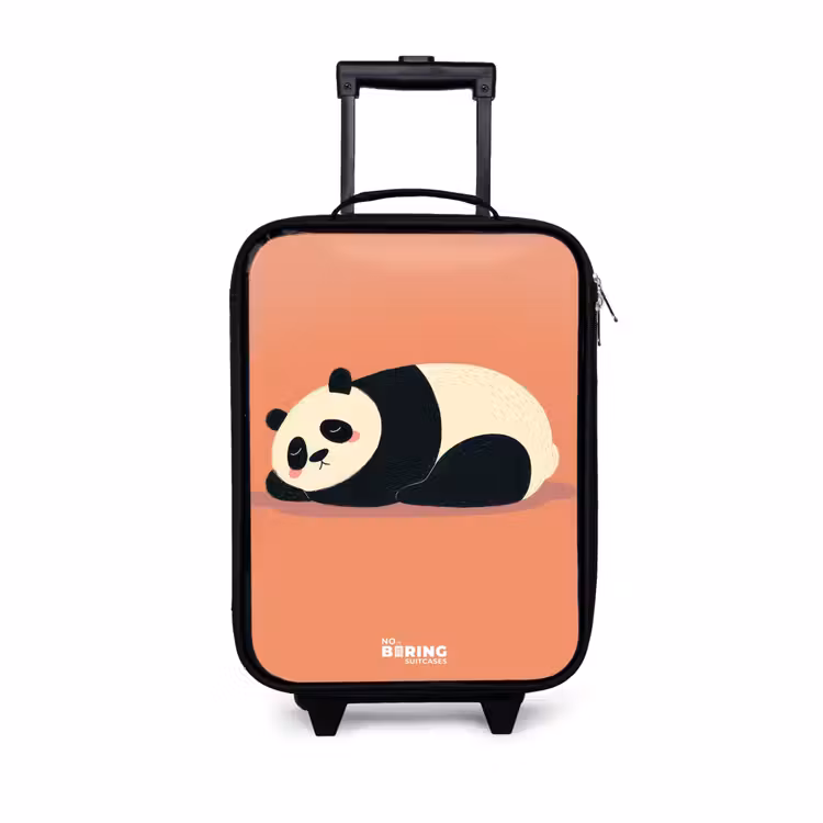 Kinderkoffers met naam - Panda - Slapen - Oranje — 1