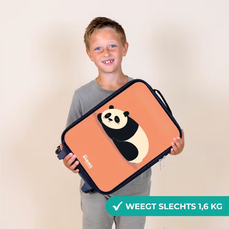 Kinderkoffers met naam - Panda - Slapen - Oranje — 3
