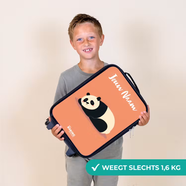 Kinderkoffers met naam - Panda - Slapen - Oranje — 3