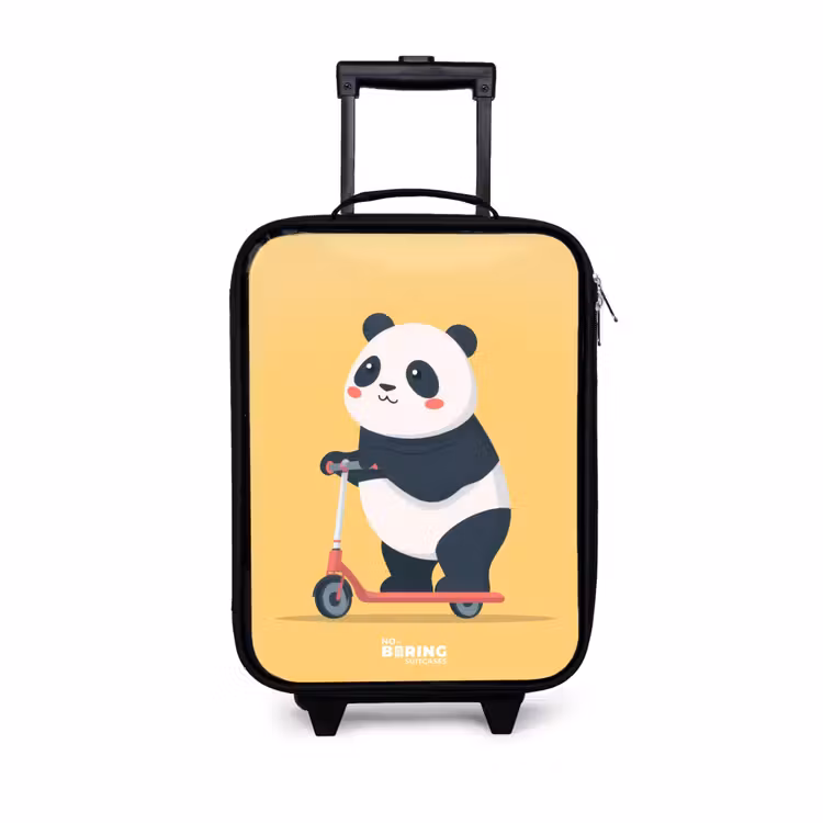 Kinderkoffers met naam - Panda - Step - Geel — 1