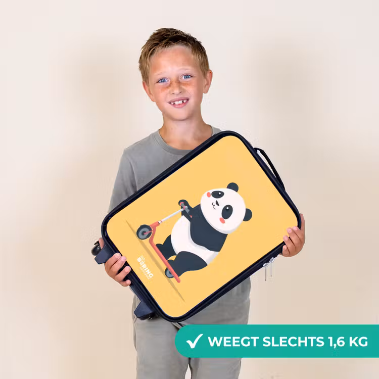 Kinderkoffers met naam - Panda - Step - Geel — 3