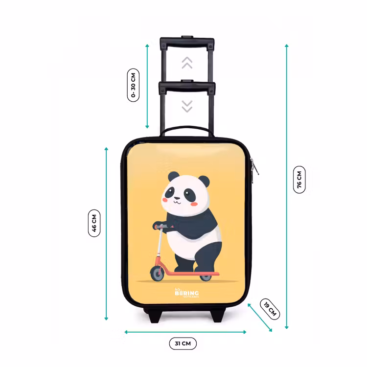 Kinderkoffers met naam - Panda - Step - Geel — 7