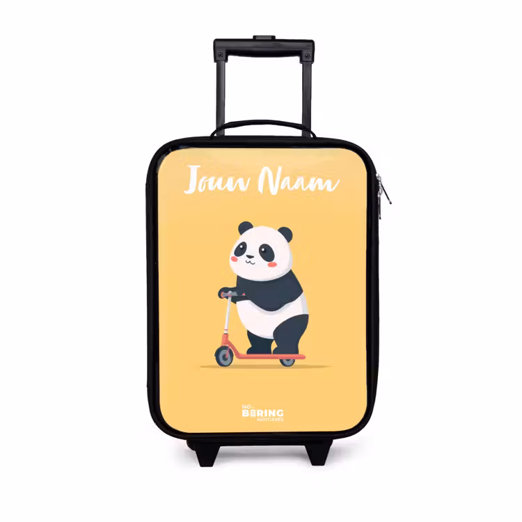 Kinderkoffers met naam - Panda - Step - Geel — 1