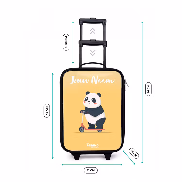 Kinderkoffers met naam - Panda - Step - Geel — 7