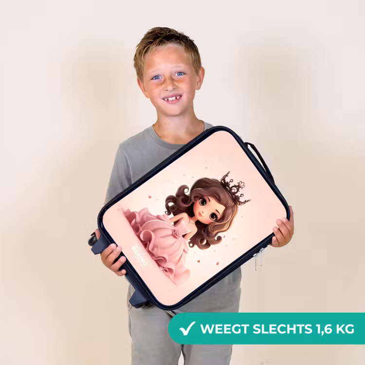 Kinderkoffer - Prinses in een roze jurk met kroon — 3