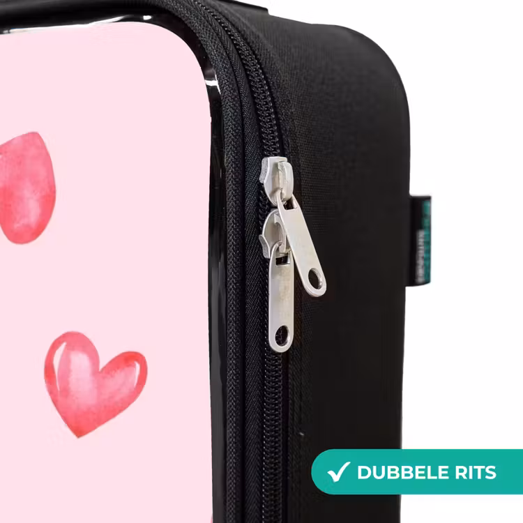 Kinderkoffers met naam - Roze hartjes — 6