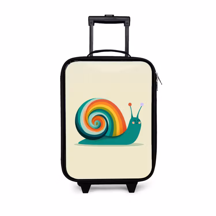 Kinderkoffer - Slak - Regenboogschild - Groen — 1