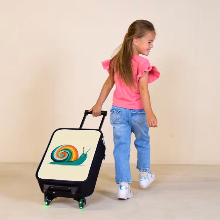 Kinderkoffer - Slak - Regenboogschild - Groen — 2