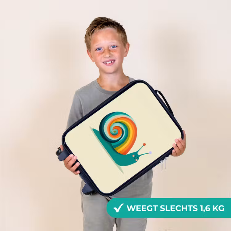 Kinderkoffer - Slak - Regenboogschild - Groen — 3
