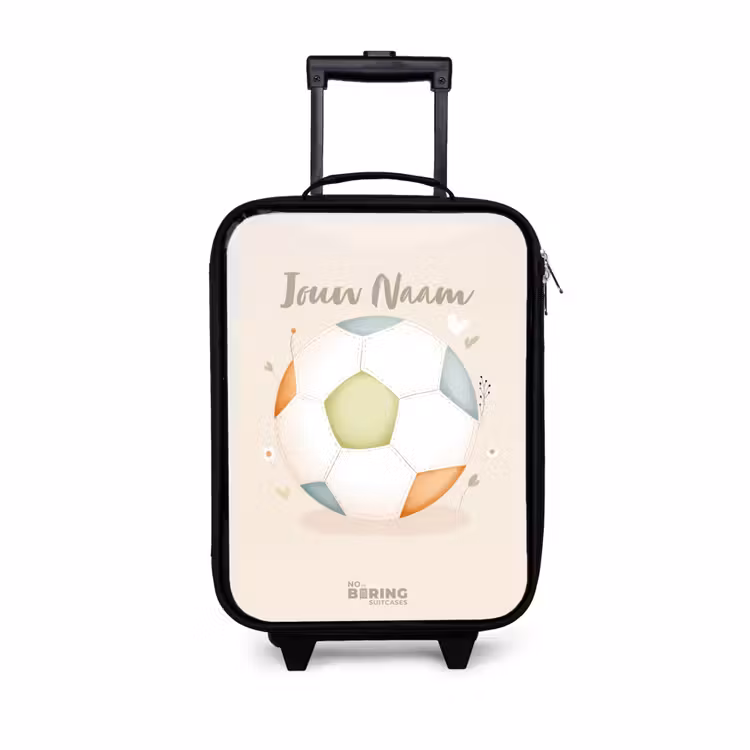 Kinderkoffer - Voetbal in beige pastel kleuren — 1