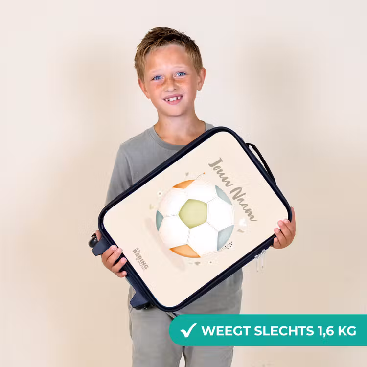 Kinderkoffer - Voetbal in beige pastel kleuren — 3