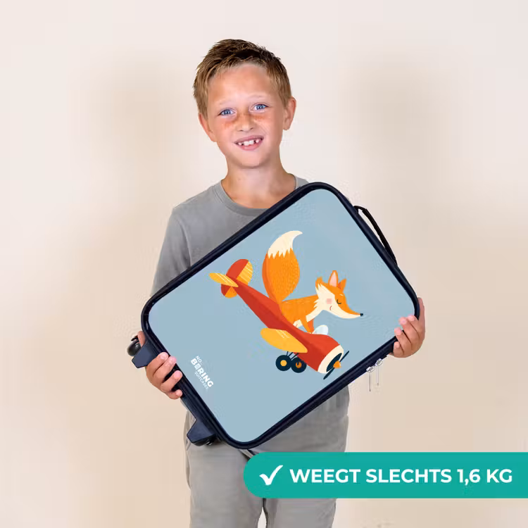 Kinderkoffers met naam - Vos - Vliegtuig - Vliegen — 3
