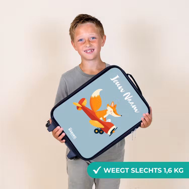 Kinderkoffers met naam - Vos - Vliegtuig - Vliegen — 3