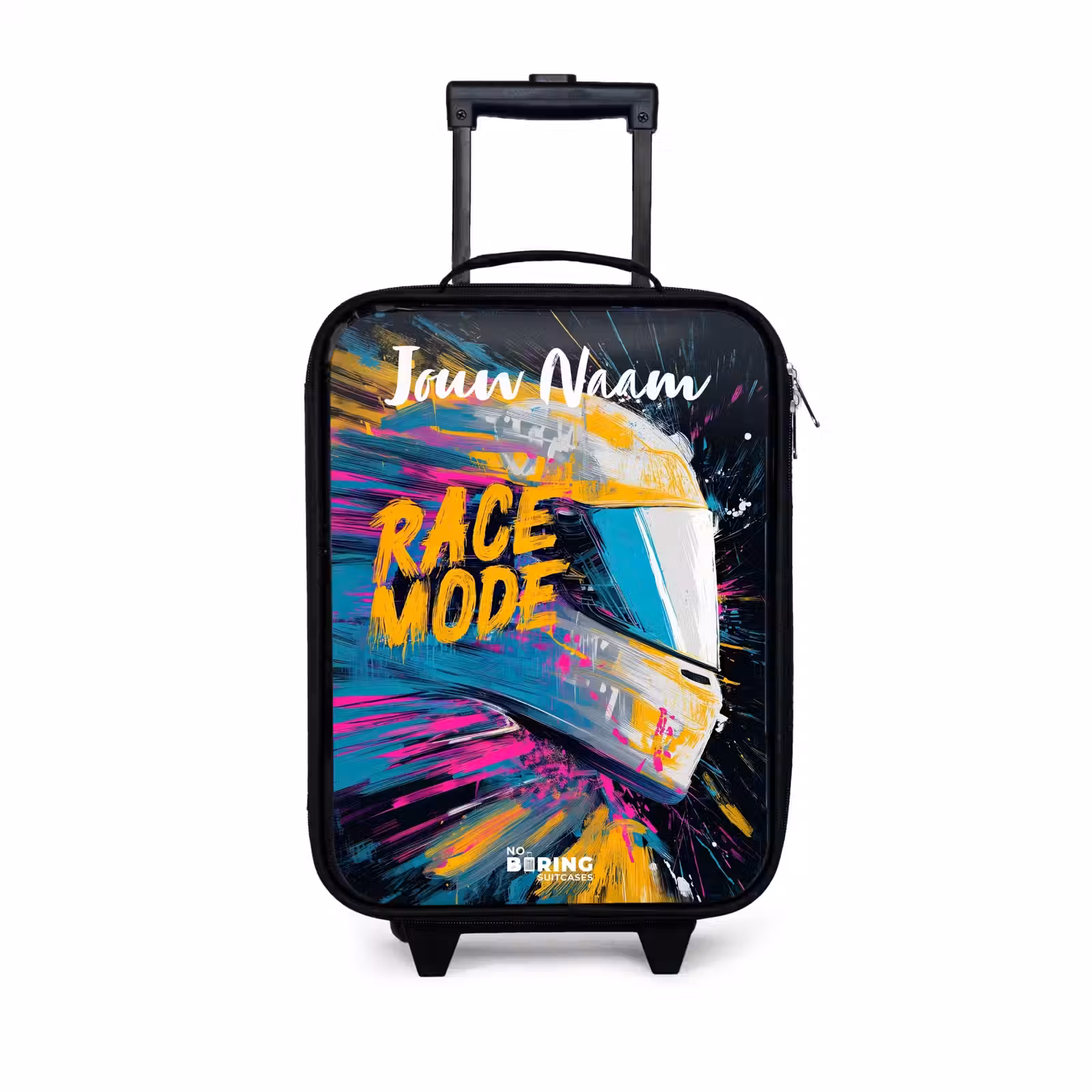 Kinderkoffers met naam - Racehelm - Abstract - Verf - Kleurrijk — 1