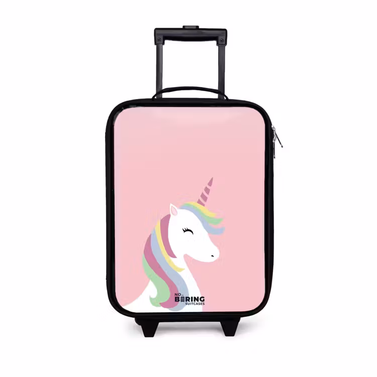 Kinderkoffer - Cartoon unicorn met regenboogmanen — 1