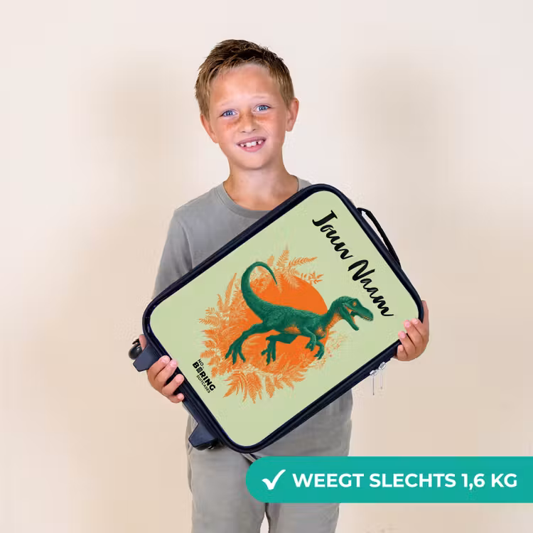 Kinderkoffers met naam - Dino - Natuur - Groen — 3