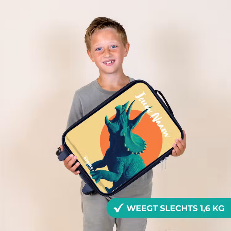 Kinderkoffers met naam - Dino - Triceratops - Dier — 3