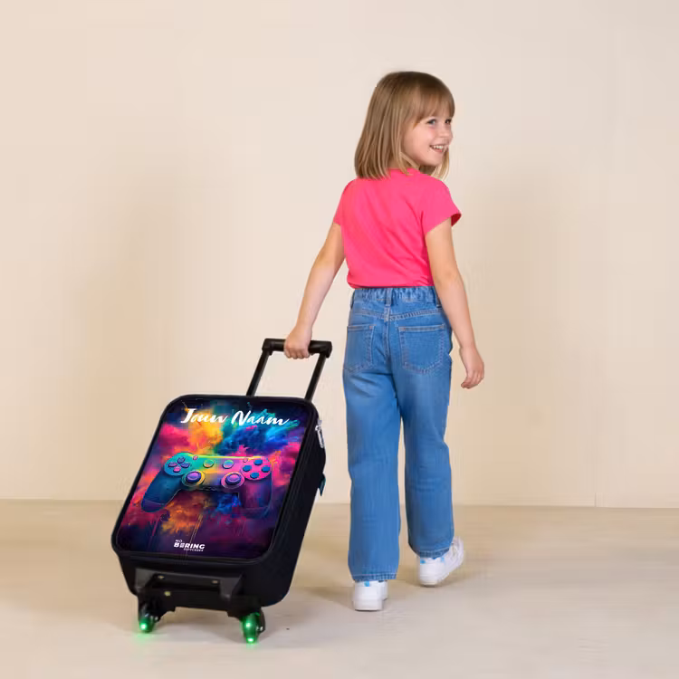 Kinderkoffers met naam - Game - Controller - Kleurrijk - Explosie — 2