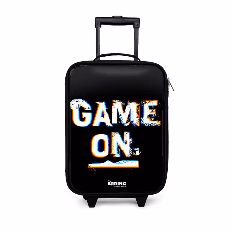 Kinderkoffers met naam - Game on in zwart wit — 1
