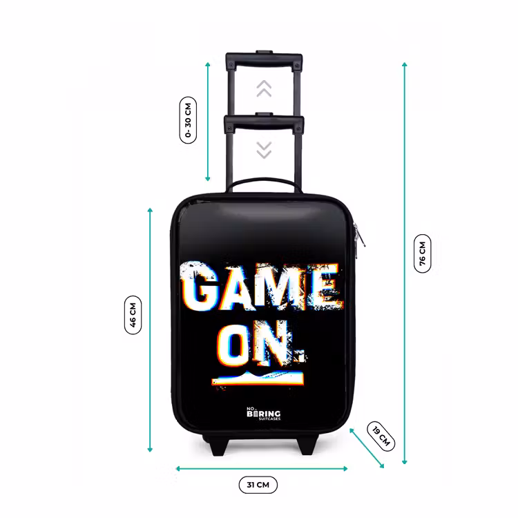 Kinderkoffers met naam - Game on in zwart wit — 7