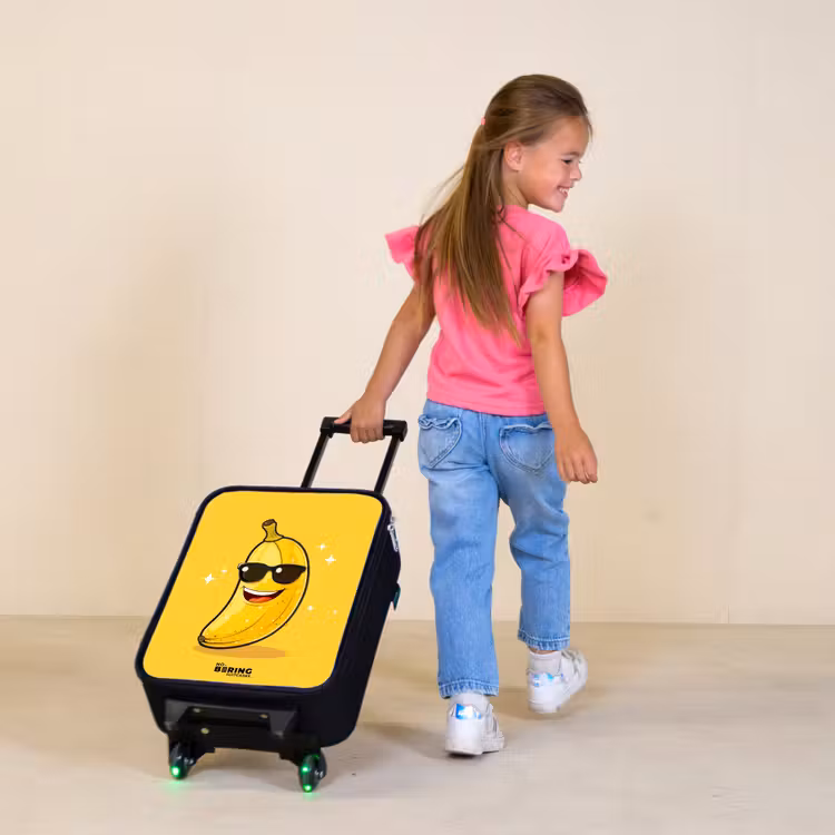 Kinderkoffer - Lachende banaan met zwarte zonnebril — 2
