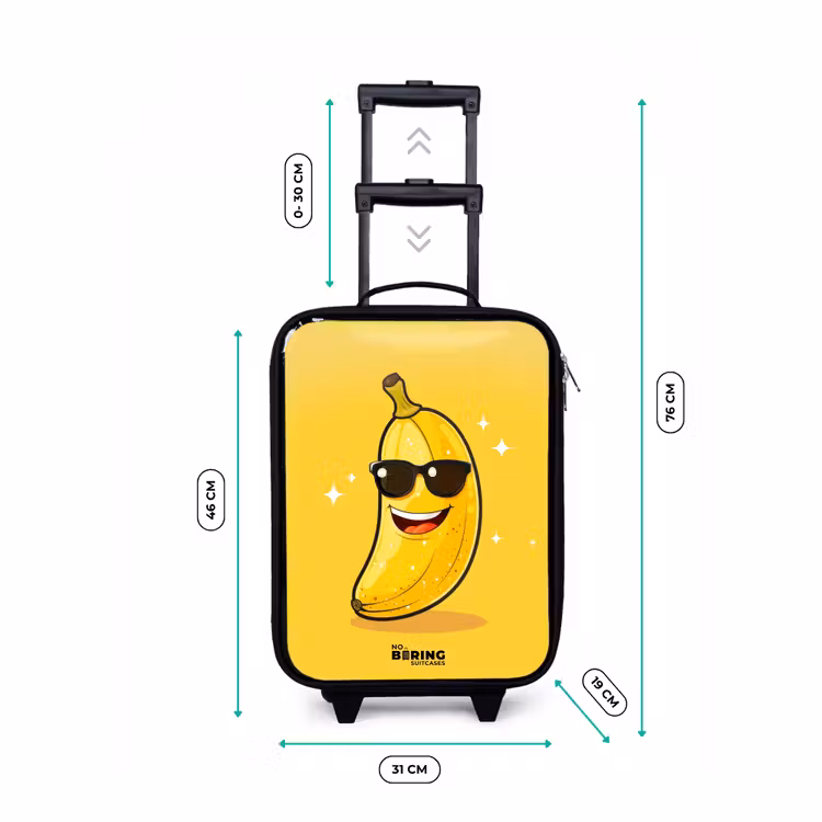 Kinderkoffer - Lachende banaan met zwarte zonnebril — 6