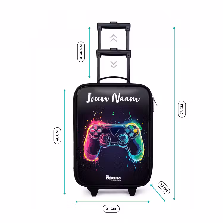 Kinderkoffers met naam - Neon - Controller - Verfspatten - Game — 7