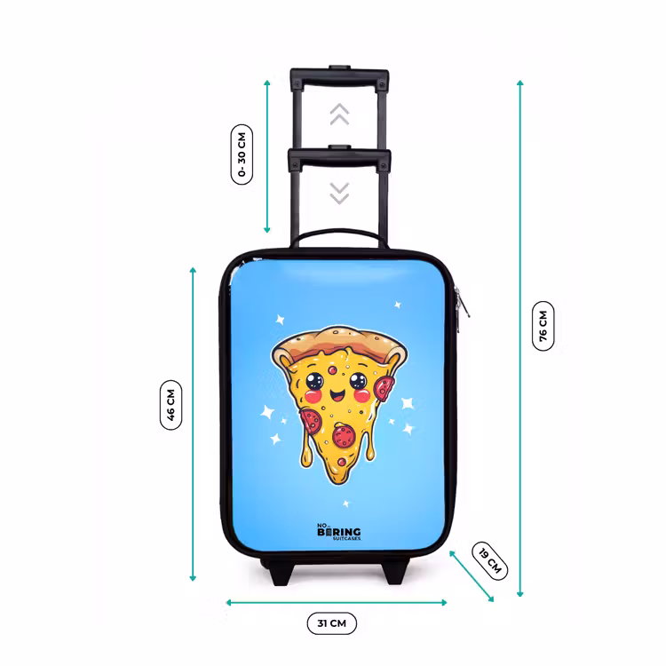 Kinderkoffer - Pizza met blauwe achtergrond — 6
