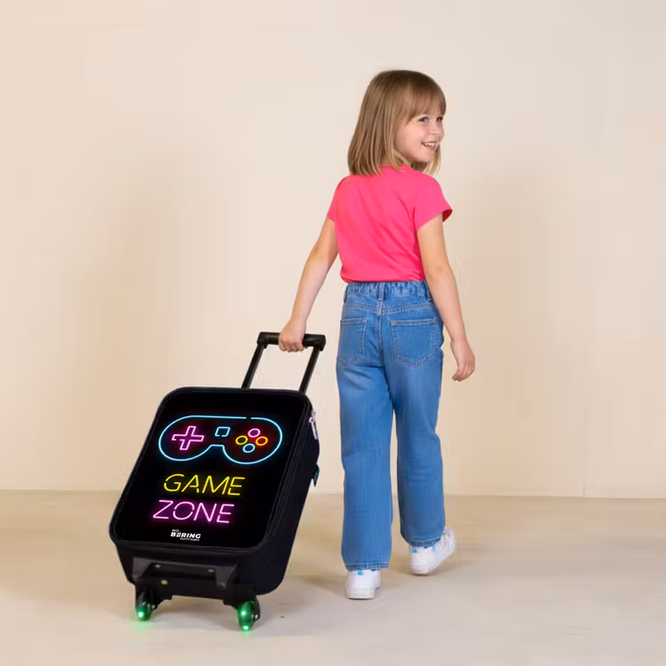 Kinderkoffers met naam - Qoute met neonkleuren — 2