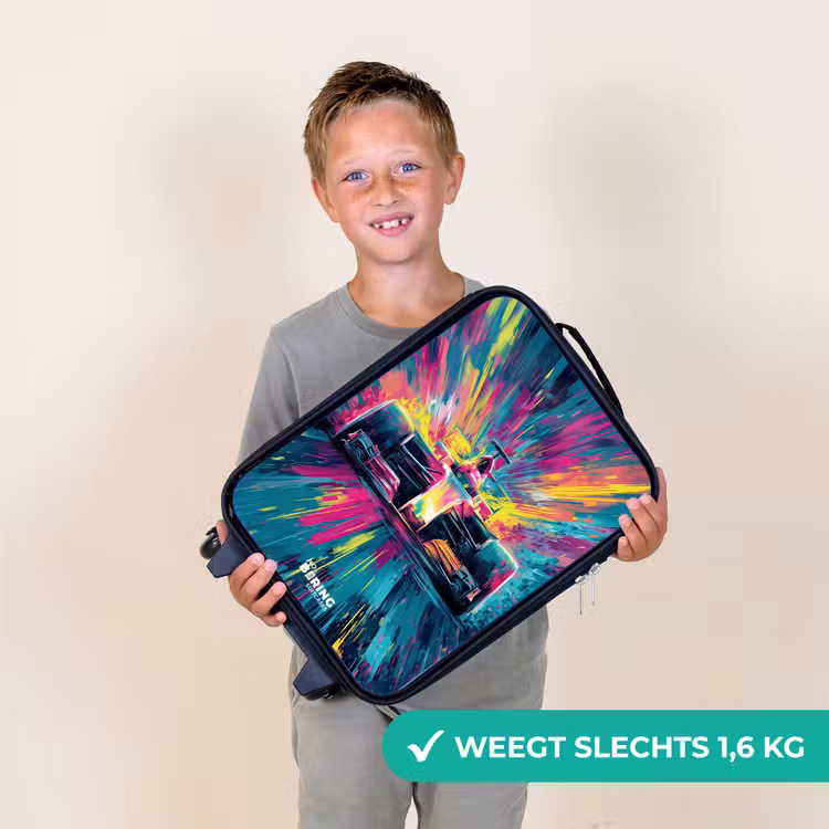 Kinderkoffers met naam - Raceauto - Explosie - Kleurrijk - Abstract — 3