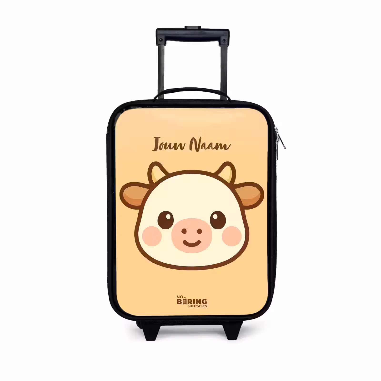 Kinderkoffers met naam - Kawai - Koe - Bruin — 1