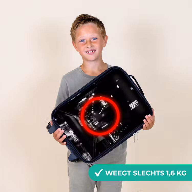 Kinderkoffer - Felrode cirkel boven een stadsstraat — 3