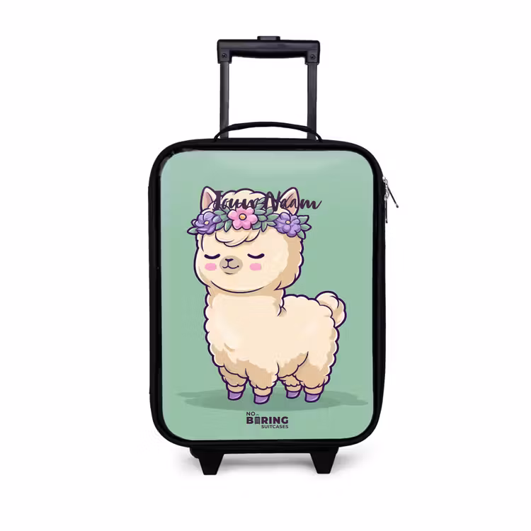 Kinderkoffers met naam - Kawai - Alpaca - Groen — 1