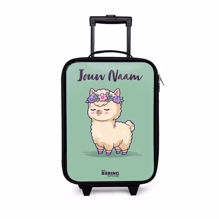 Kinderkoffers met naam - Kawai - Alpaca - Groen — 1
