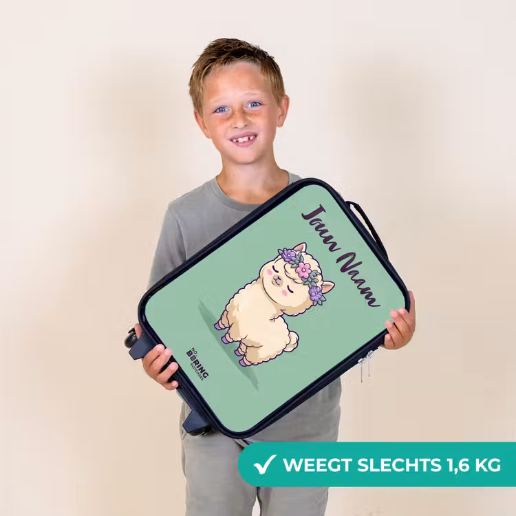 Kinderkoffers met naam - Kawai - Alpaca - Groen — 3