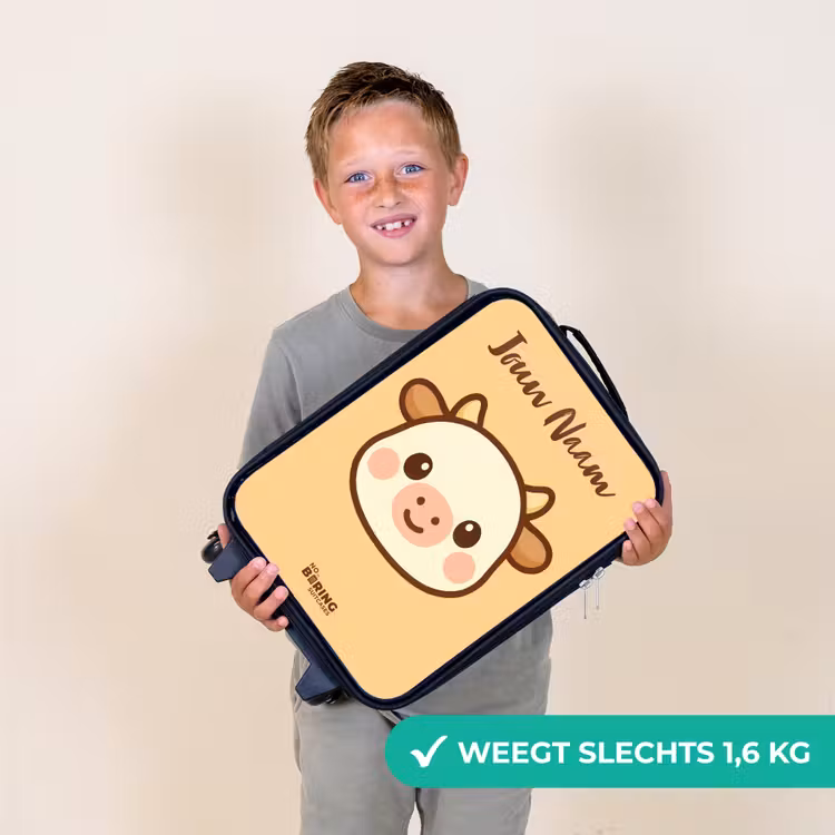 Kinderkoffers met naam - Kawai - Koe - Bruin — 3