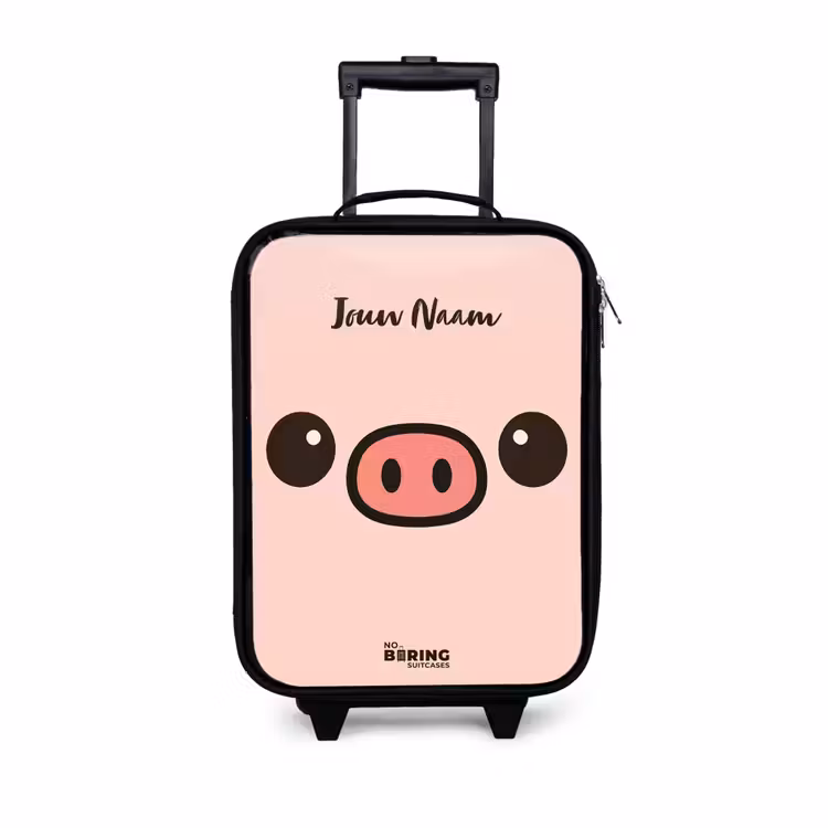 Kinderkoffers met naam - Kawai - Varken - Roze — 1